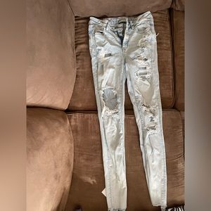 American eagle distressed jeggings size 6